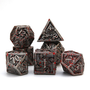 Custom Dragon Eye Metal Dice Set Bulk  Bloodbath Metal Hand Bone Dice