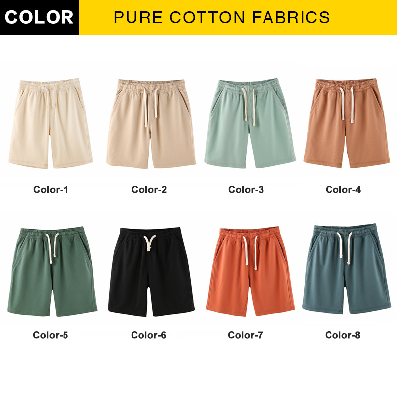 High Quality Summer 380gsm Cotton French Terry Shorts Custom Logo Printing Blank Shorts