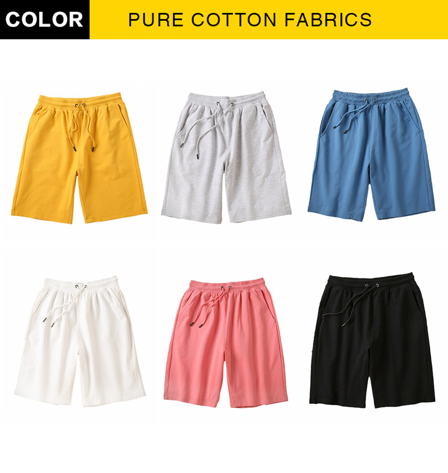 Wholesale Mens Summer Custom Logo Blank Shorts Casual 100% Cotton Men Shorts