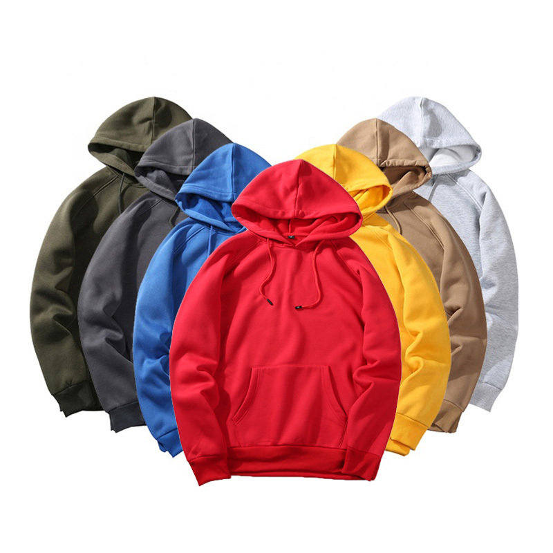 Wholesale Custom Puff Printing Hoodies Pullover Hoody High Quality Unisex Blank Fleece Hoodies Men