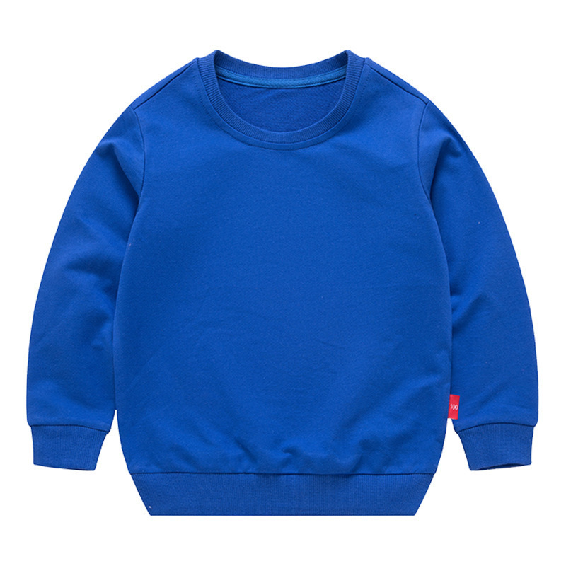 Wholesale Children French Terry Sweatshirt Custom Logo Kids 100% Cotton Crewneck Sweatshirt