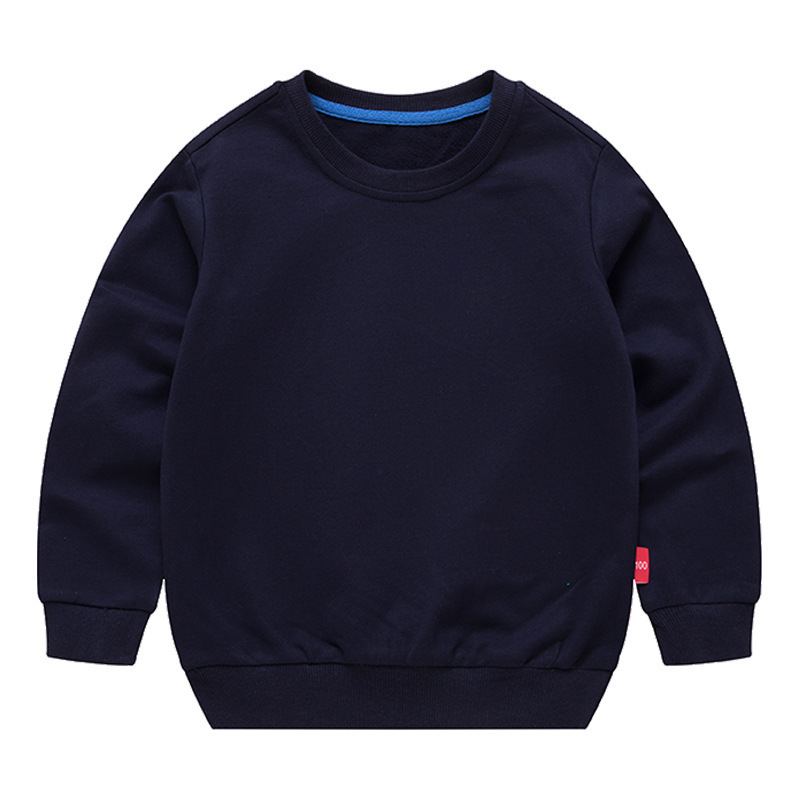 Wholesale Children French Terry Sweatshirt Custom Logo Kids 100% Cotton Crewneck Sweatshirt