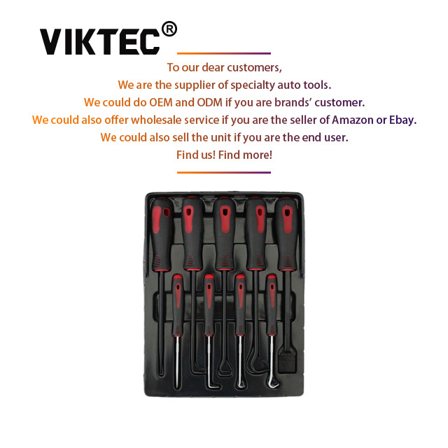 VIKTEC Auto tool 9pc Scraper, Hook and Pick Tool Kit(VT01118)