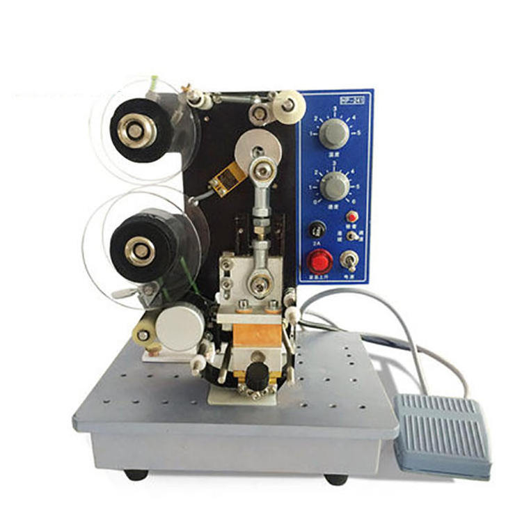 Hot Stamping Batch Coding Machines Date Coder Electric Color Ribbon Hot Coding Printer Ribbon Expiry Date Coding Machine