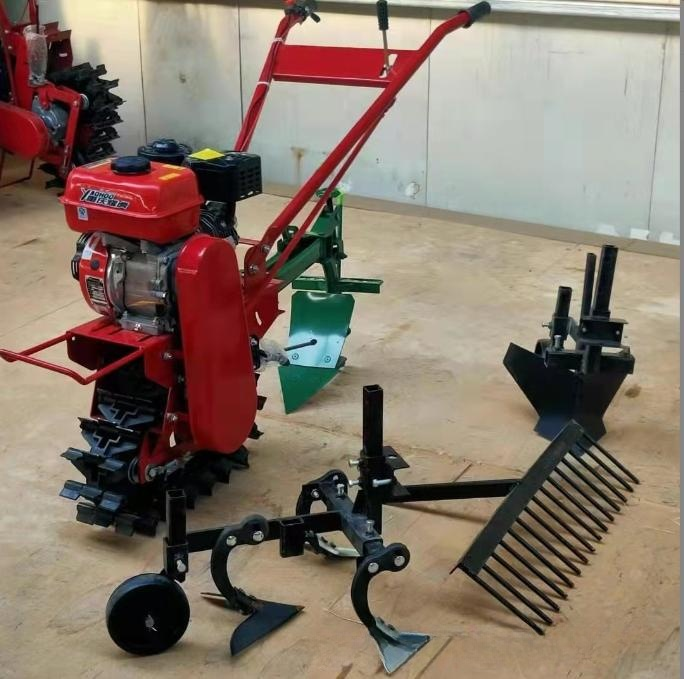 Multifunctional  Diesel Push Chain Crawler Cultivator Orchard Ditching Fertilization Rotary Tiller Farmland Cultivator