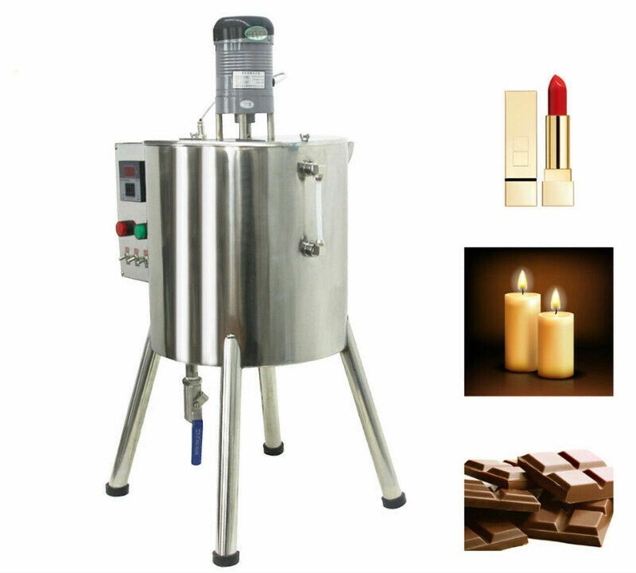 15L 30L Semi Automatic Heating Stirring Liquid Cream Balm Lipstick Mixing Lipbalm Paste Cans Filling Lipstick Making Machine