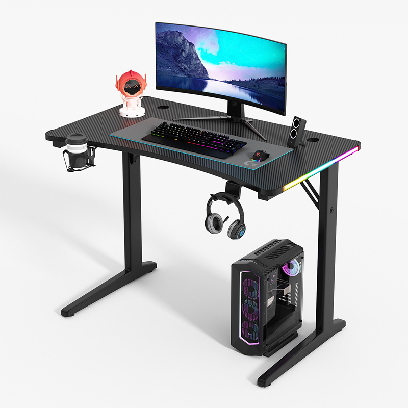 Z Shape  Gaming Table Con Rgb Luz Hot Selling Computer Desk Game Table Mesas Gamer