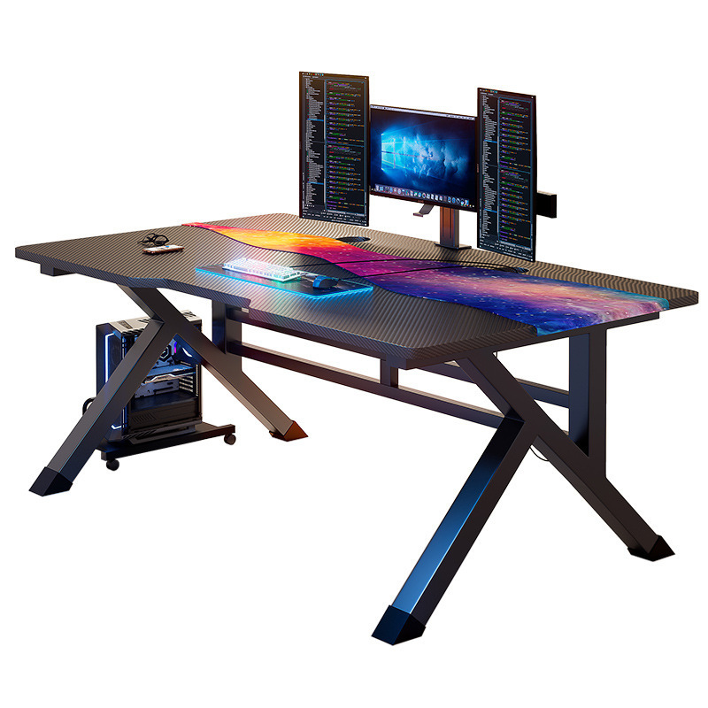 DIDANLI Z Shape  Gaming Table Con Rgb Luz Hot Selling Computer Desk Game Table Mesas Gamer