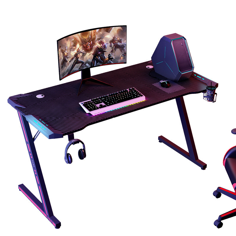 Z Shape  Gaming Table Con Rgb Luz Hot Selling Computer Desk Game Table Mesas Gamer