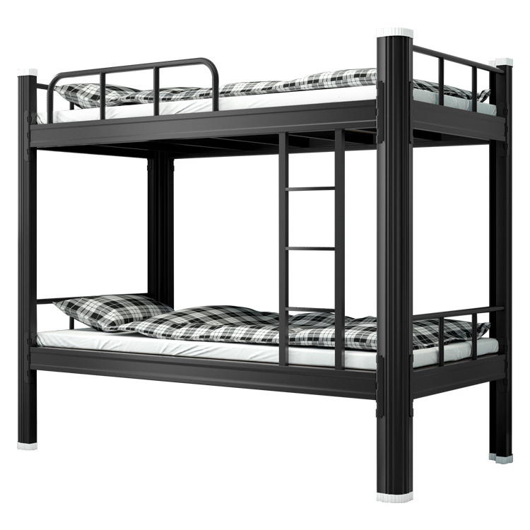 Free Sample Cheap Yi Strong Small Full Size Twin Over Double Bottom Metal Bunk Bed For Adult Under the bed with cabinet