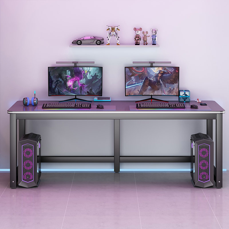 Z Shape  Gaming Table Con Rgb Luz Hot Selling Computer Desk Game Table Mesas Gamer