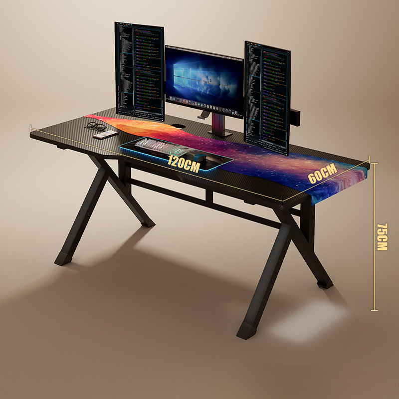 DIDANLI Z Shape  Gaming Table Con Rgb Luz Hot Selling Computer Desk Game Table Mesas Gamer