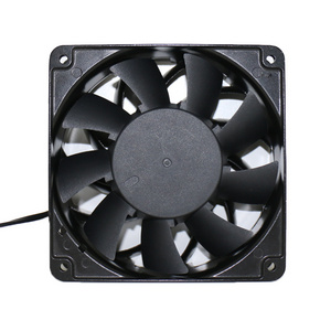 Aluminum frame 12038 high temperature 12v 24v dc fan heat recovery ventilation for wood pellet stove 120mm cooling fan 250CFM