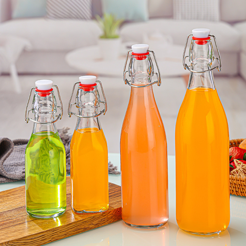 60ml 150ml 250ml 500ml 750ml 1000ml Swing Top Clear Glass Bottles Brewing Bottles