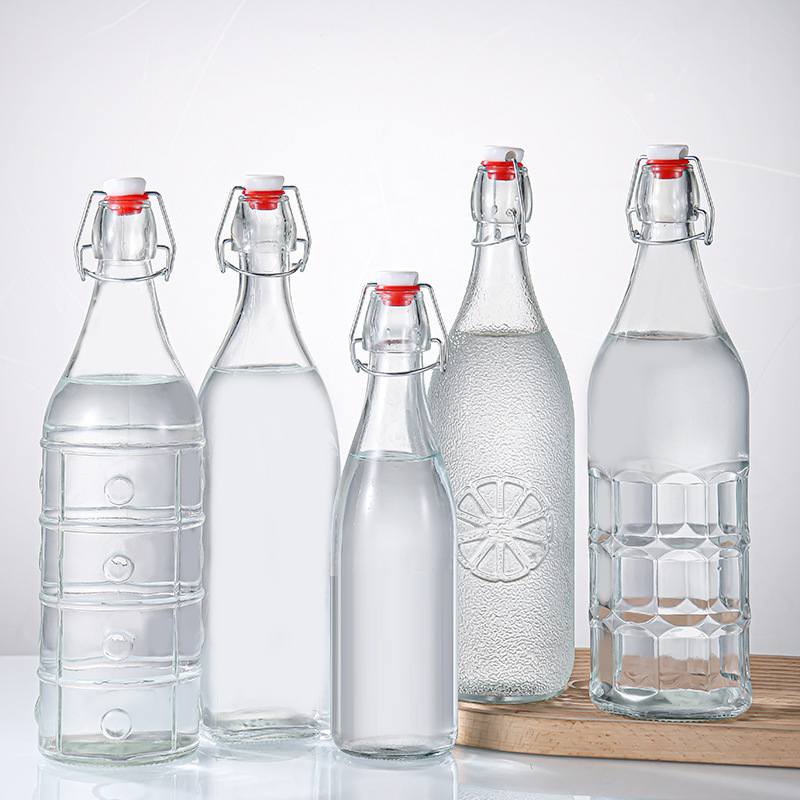 60ml 150ml 250ml 500ml 750ml 1000ml Swing Top Clear Glass Bottles Brewing Bottles