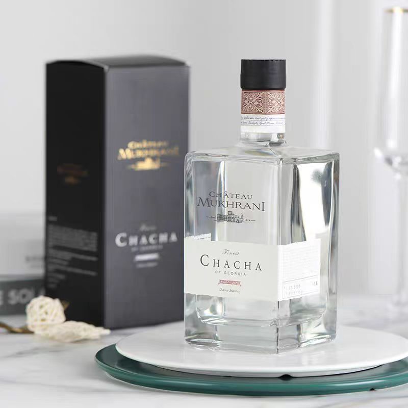 Custom Clear 250Ml 500Ml 750Ml Square Empty Flint Glass Liquor Wine Whisky Vodka Tequila Bottle With Cork Stopper And Glass lid