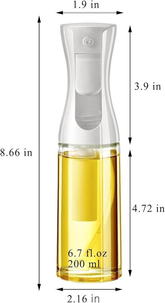 Oil Sprayer for Cooking 200ml Glass Olive Oil Sprayer Mister Olive Kitchen Gadgets Accessories for Cooking Oil Sprayer Bottle