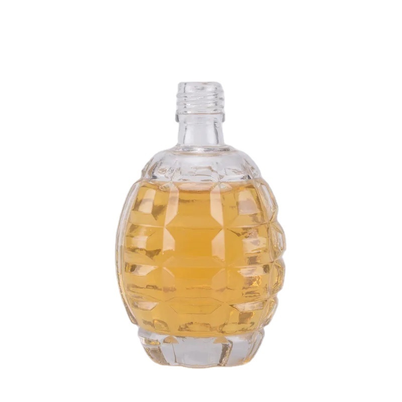 Customizable Sensheng Brand Grenade small screw covered Glass bottle