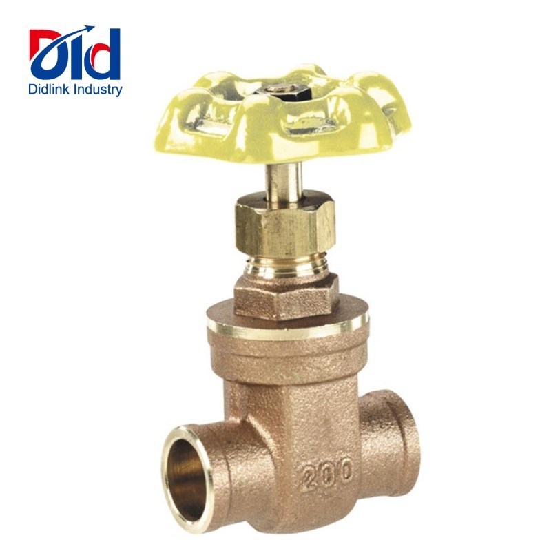 Low Price Resilient Seated Metal Sealing With Colorful Handle 200WOG Low Temperature Brass Gate Valve