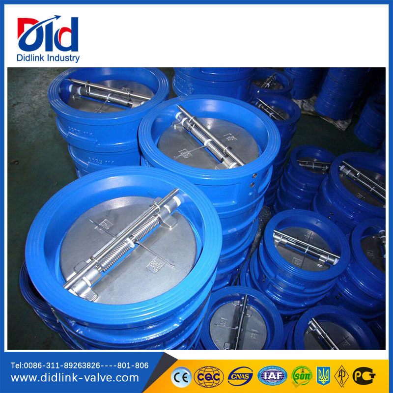 Cast Iron Wafer Type Dual Plate Spring Back Pressure Inch Check Valve