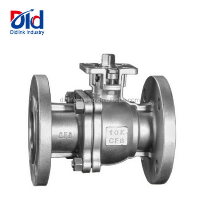 Stainless Steel 2PC JIS 10K CF8 Full Port Electrical Actuated Flanged Floating Ball Valves