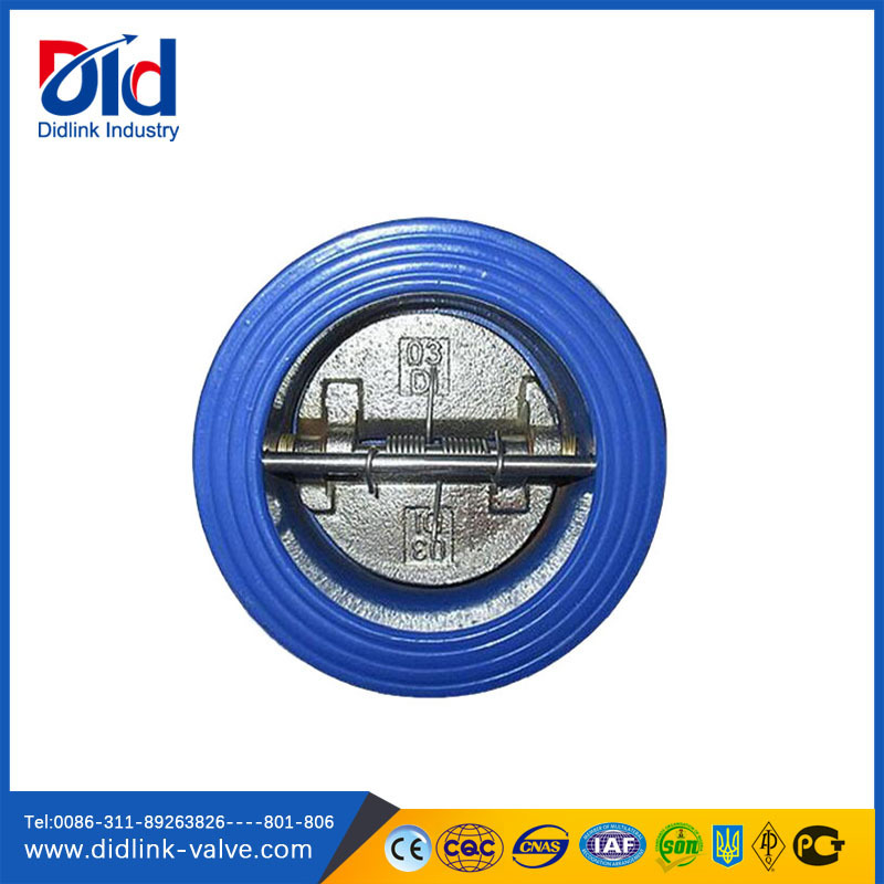 Cast Iron Wafer Type Dual Plate Spring Back Pressure Inch Check Valve