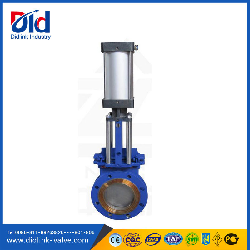 Professional Manufacture Pneumatic Slide Cast Steel Knife Gate Valve