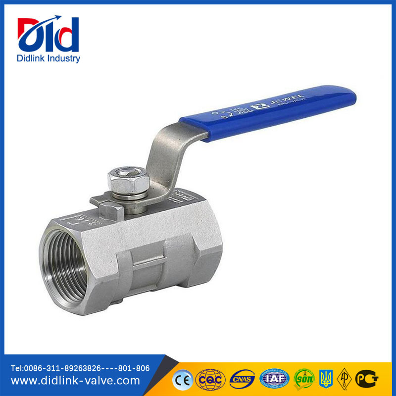 Stainless Steel 2PC Internal Thread Handle Lock Through Water Oil and Gas Ball Valve