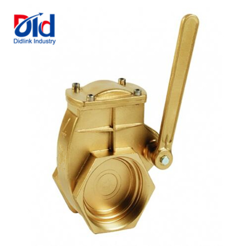 China supply manual operated brass or bronze wafer type knife gate valve rising stem