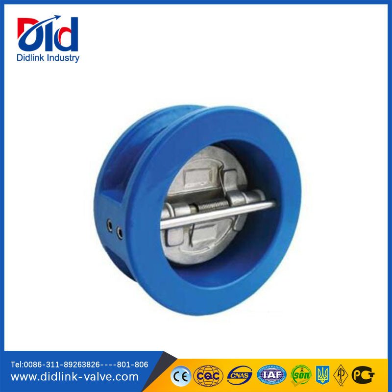 Cast Iron Wafer Type Dual Plate Spring Back Pressure Inch Check Valve