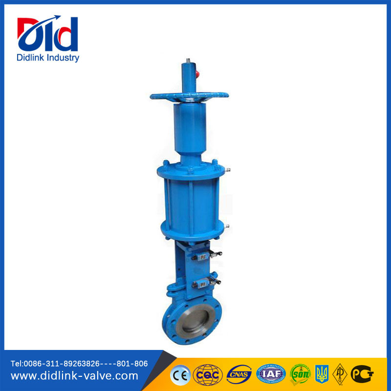 Professional Manufacture Pneumatic Slide Cast Steel Knife Gate Valve