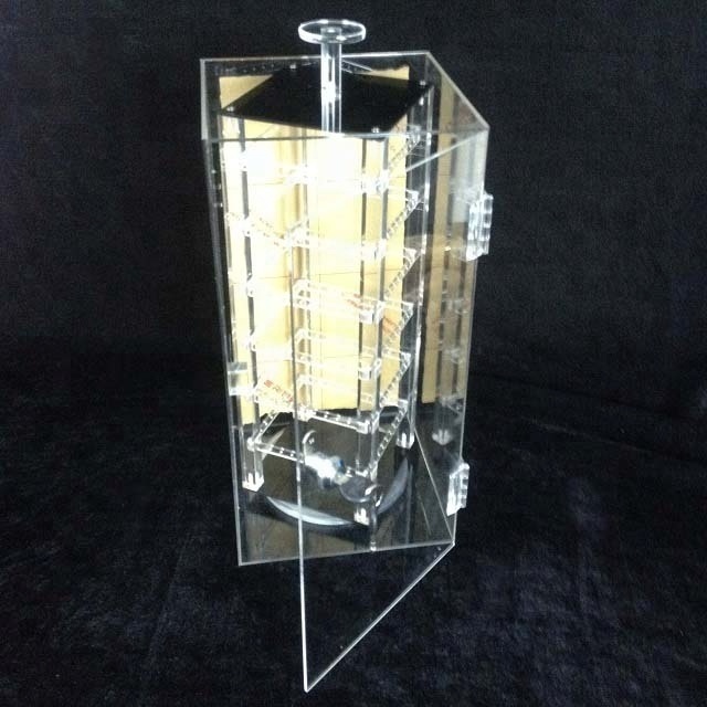 Countertop Lucite Rotating Acrylic Earrings Display Case for Retails