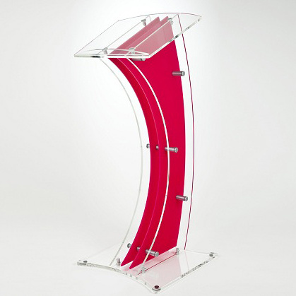 Floor Standing Transparent Acrylic Speech Lectern for Conference