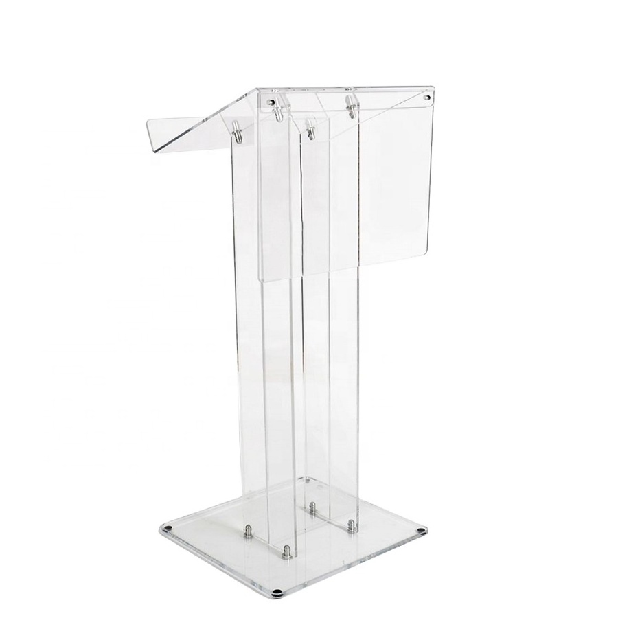 Modern Acrylic Lucite Lectern for Speech