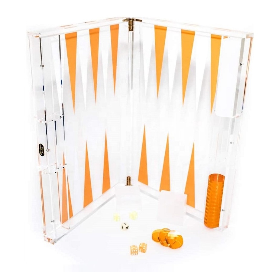 Lucite Acrylic Backgammon Set as Judaica Gifts