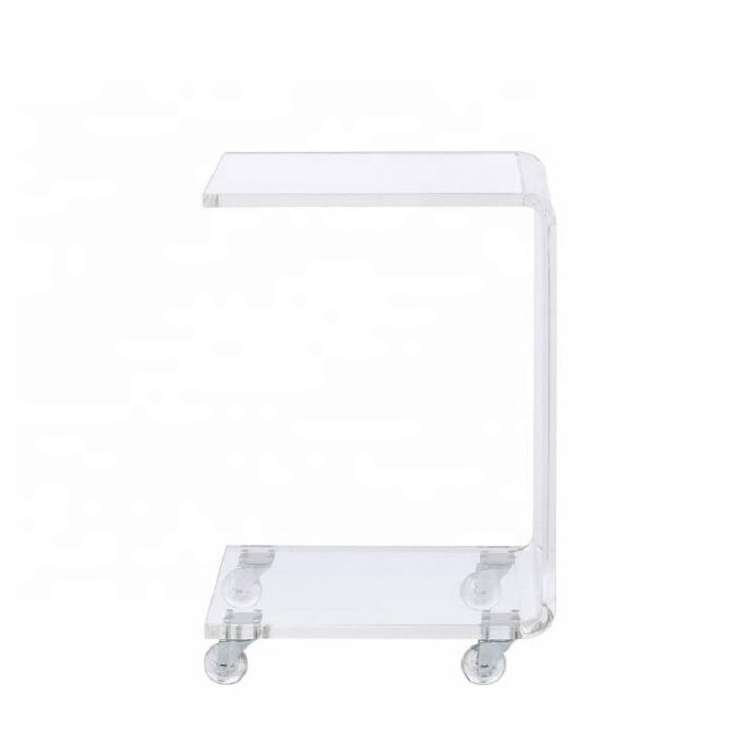 Modern Clear C Table with Casters