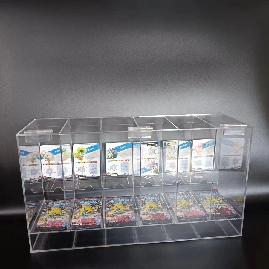 Wholesale 6 Slot Acrylic Card Booster Pack Dispenser  Dragonball Booster Box Acrylic Case  Pokemon Booster Acrylic Cases