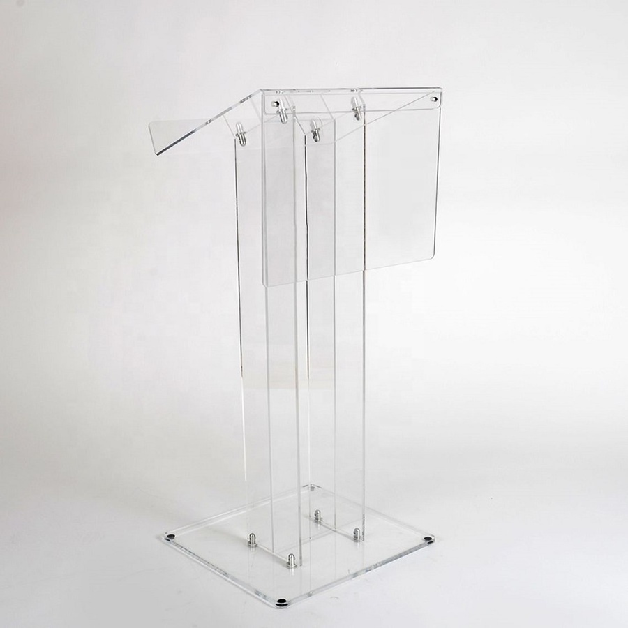 Modern Acrylic Lucite Lectern for Speech