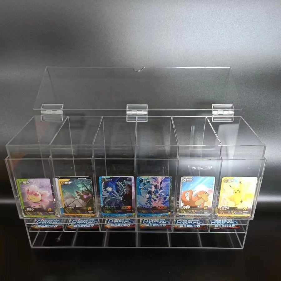 Wholesale 6 Slot Acrylic Card Booster Pack Dispenser  Dragonball Booster Box Acrylic Case  Pokemon Booster Acrylic Cases