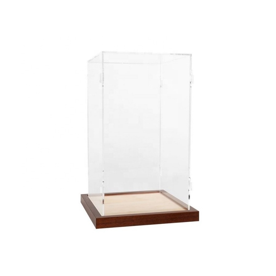 Custom Acrylic Trophy Box with Wood Base