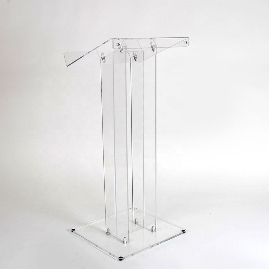 Modern Acrylic Lucite Lectern for Speech