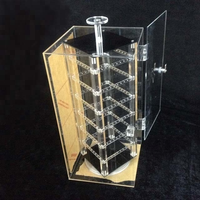 Countertop Lucite Rotating Acrylic Earrings Display Case for Retails