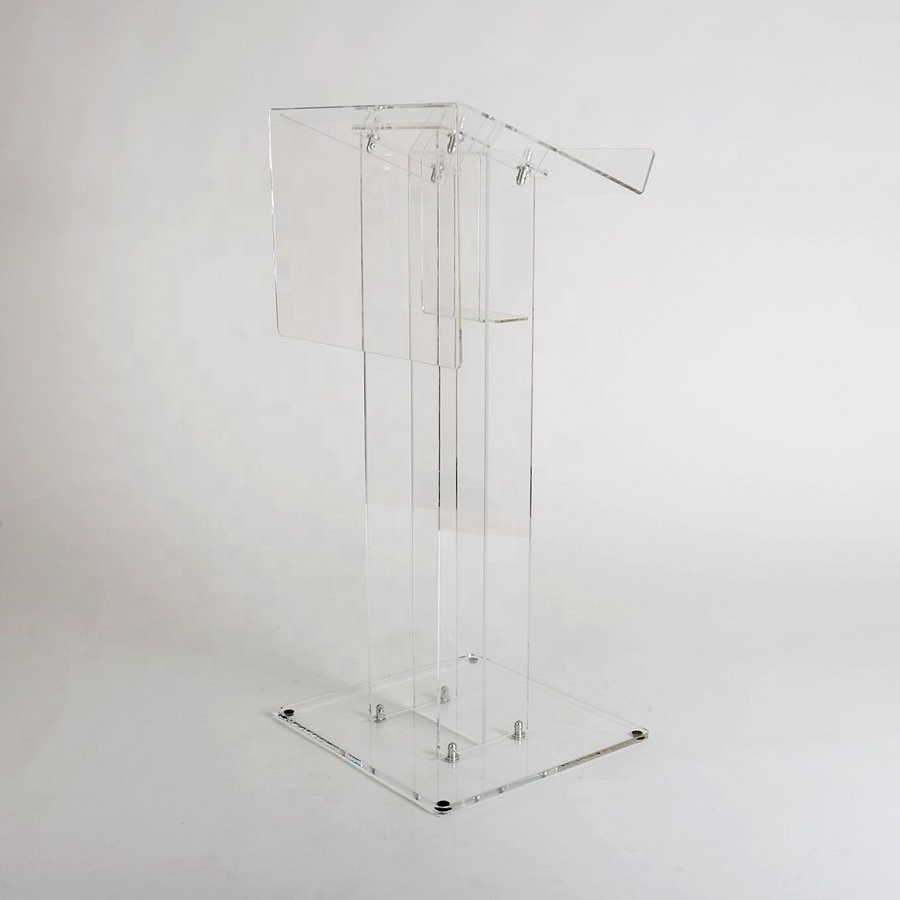 Modern Acrylic Lucite Lectern for Speech