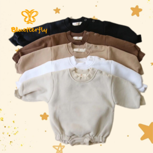 Wholesale Hot Sale baby hoodies sweatshirts Romper Bodysuit plain long Sleeve Sweatshirt Bubble Romper