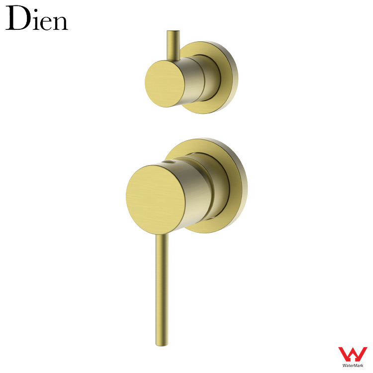 Watermark Dien Concealed Brass Brushed Gold Shower Mixer Valve With 2 way Diverter Embedded Shower Body