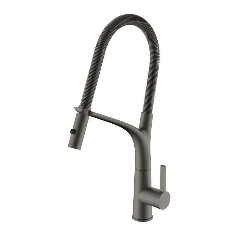 Watermark Dien Pull Out Single Handle Kitchen Faucet Brushed Gun Metal/Nickel Sink Faucet Mixer Tap