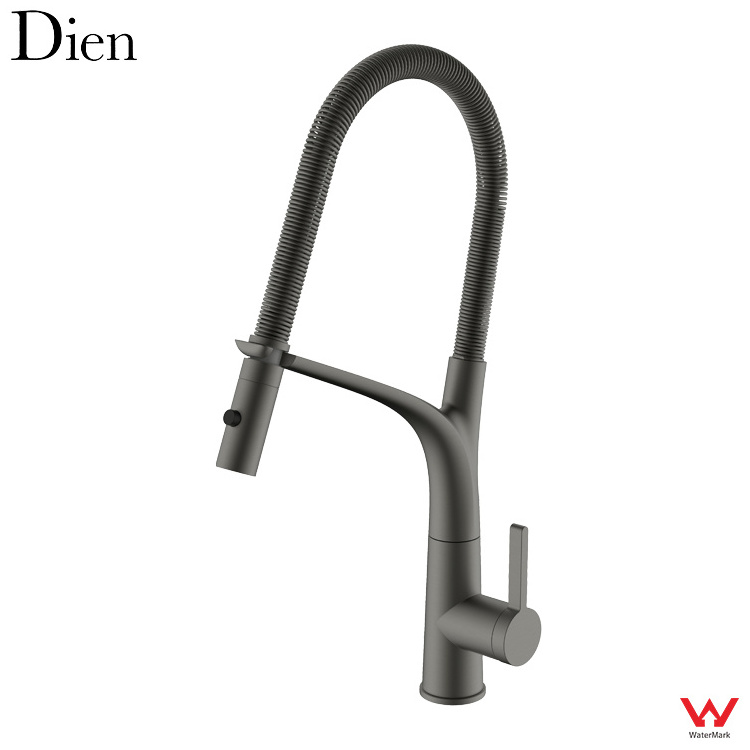 Watermark Dien Pull Out Single Handle Kitchen Faucet Brushed Gun Metal/Nickel Sink Faucet Mixer Tap