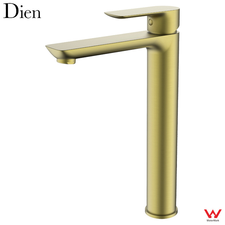 Tall Body black Zinc alloy dark grey handle Brass Body Cold Hot Water Brushed Fingerprint Proof bathroom basin faucet