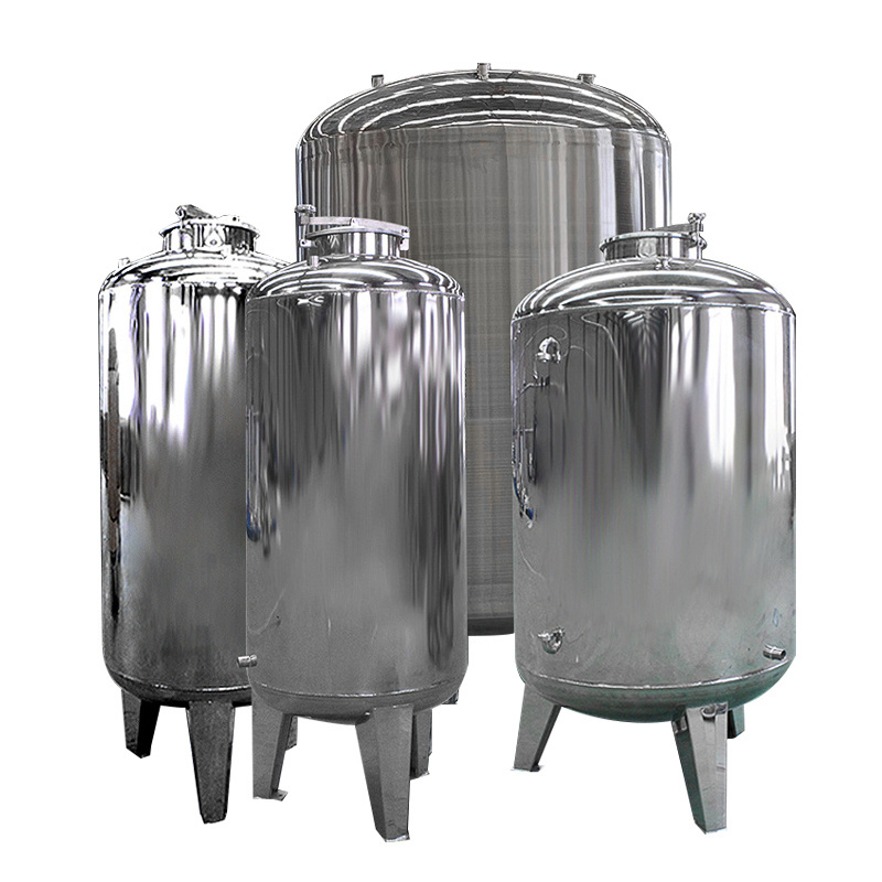 ss 304/316 stainless steel water tank activated carbon quartz sand filter stainless steel water tank