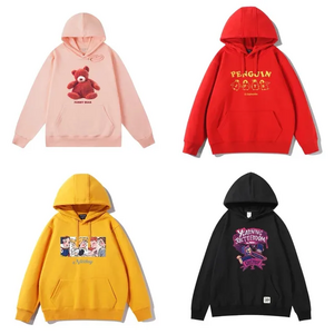 Street Wear Cat Ear Pullover Hooded Sweater Fleece New High Quality Bulk Cotton Blank Custom OEM Pink Cute Crop Top Hoodie Women